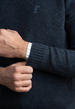 Suéter Masculino Lã Merino Azul Marinho