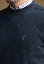 Suéter Masculino Lã Merino Azul Marinho