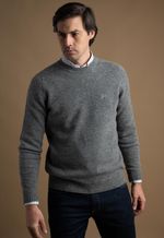Suéter Masculino Lã Merino 5122 Gris Médio