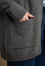Cardigan Feminino Lã Merino Misto 3560 Cinza