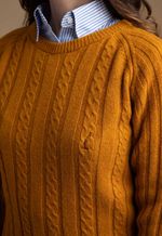 Suéter Feminino Canelado Lã Merino Misto 3574 Maiz