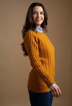 Suéter Feminino Canelado Lã Merino Misto 3574 Maiz