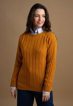 Suéter Feminino Canelado Lã Merino Misto 3574 Maiz