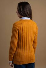 Suéter Feminino Canelado Lã Merino Misto 3574 Maiz