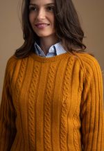 Suéter Feminino Canelado Lã Merino Misto 3574 Maiz