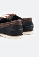 Sapato 1905 Sider Gel Dockside Nobuck Azul Marinho e Café