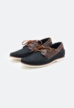 Sapato 1905 Sider Gel Dockside Nobuck Azul Marinho e Café