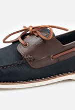 Sapato 1905 Sider Gel Dockside Nobuck Azul Marinho e Café