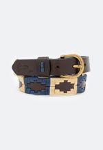 Cinto Bordado Inteiro Azul-Bege Feminino