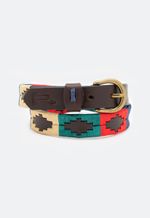Cinto Bordado Inteiro Infantil Azul-Vermelho-Verde-Bege