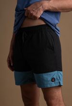 Short Bicolor Preto e Azul
