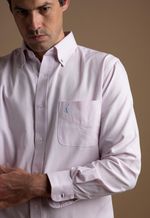 Camisa Hombre Clássica Oxford Los Corrales Rosa