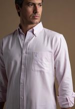 Camisa Hombre Clássica Oxford Los Corrales Rosa