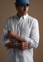 Camisa Hombre Clássica Oxford Los Corrales Branco