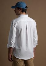 Camisa Hombre Clássica Oxford Los Corrales Branco