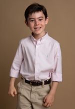 Camisa Infantil Menino Oxford Los Corrales Rosa