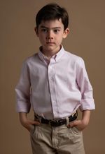 Camisa Infantil Menino Oxford Los Corrales Rosa