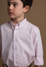 Camisa Infantil Menino Oxford Los Corrales Rosa