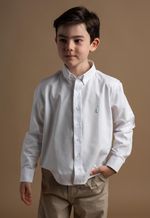 Camisa Infantil Menino Oxford Los Corrales Branco