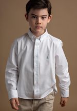 Camisa Infantil Menino Oxford Los Corrales Branco