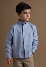 Camisa Infantil Menino Oxford Los Corrales Azul