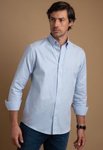 Camisa Hombre Oxford Los Corrales Azul Claro
