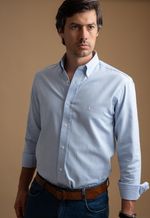 Camisa Hombre Oxford Los Corrales Azul Claro