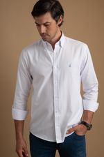 Camisa Hombre Oxford Los Corrales Branco