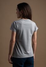 Camiseta Feminina Lisa  Cinza