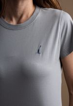 Camiseta Feminina Lisa  Cinza