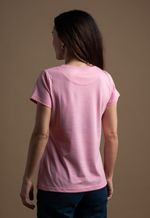 Camiseta Feminina Lisa  Rosa Chiclete
