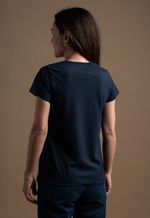Camiseta Feminina Lisa  Azul Marinho