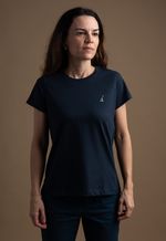 Camiseta Feminina Lisa  Azul Marinho
