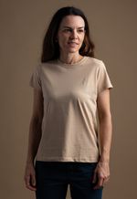 Camiseta Feminina Lisa  Amendoa