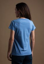 Camiseta Feminina Lisa  Azul Provençal