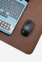 Deskpad Couro Liso Marrom