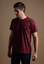Camiseta Masculina Lisa 2025 Bordo