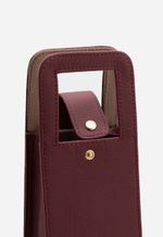 Porta Vinho Couro Liso Bellini Bordo