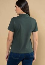 Camisa Polo Piquet Feminina Verde Militar