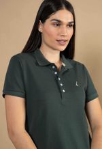Camisa Polo Piquet Feminina Verde Militar