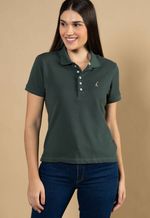 Camisa Polo Piquet Feminina Verde Militar