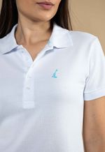 Camisa Polo Piquet Feminina Los Corrales Branco
