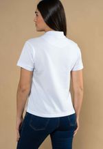 Camisa Polo Piquet Feminina Los Corrales Branco