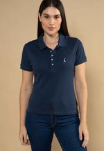 Camisa Polo Piquet Feminina Los Corrales Azul Noite