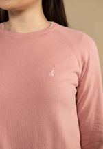 Suéter Algodão Feminino Gola U Rose