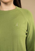 Suéter Algodão Feminino Gola U Verde
