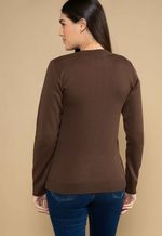 Suéter Feminino Argyle Cacau