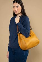 Bolsa Marcela Couro Mostarda
