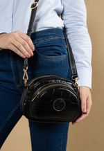 Bolsa Feminina Bandoleira Martina Croco Preto