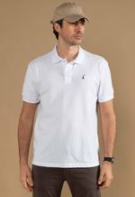 Camisa Polo Piquet Maculina Los Corrales Branco